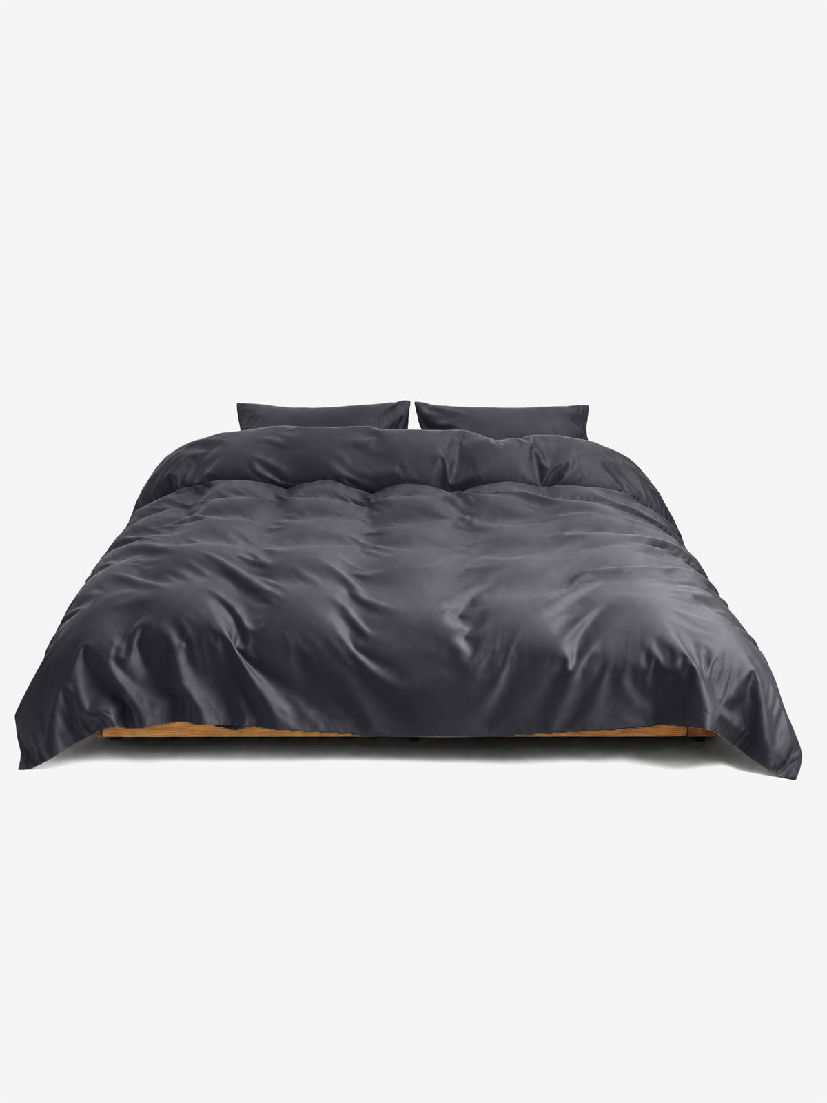 Serinia Bettwäsche Set Graphit auf einem Bett